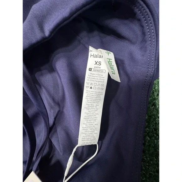 Halara Breezeful Jumpsuit‎ Petite XS Navy V Neck Wide Leg Athleisure - Picture 4 of 5